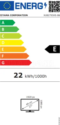 Photo de Ecran 27" Iiyama ProLite XUB2793HS-B6 Full HD (Noir) 100Hz