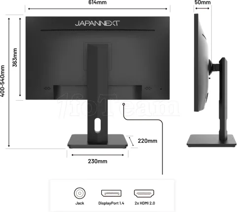 Photo de Ecran 27" JapanNext JN-27IPS4FLWQHDR-HSP WQHD (Noir)