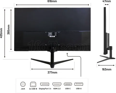 Photo de Ecran 27" JapanNext JN-IPS27WQHDR-C65W WQHD (Noir)