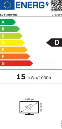 Photo de Ecran 27" LG 27BA560-B Full HD (Noir)