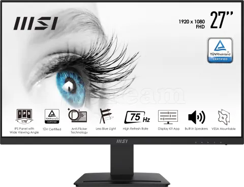 Photo de Ecran 27" MSI Pro MP273 Full HD (Noir)