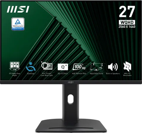 Photo de Ecran 27" MSI Pro MP275QPG Quad HD 100Hz (Noir)
