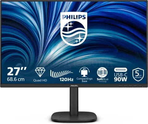 Photo de Ecran 27" Philips 3000 27B2U3601 Quad HD 120Hz (Noir)