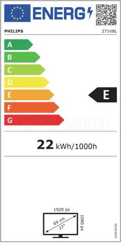 Photo de Ecran 27" Philips V-Line 271V8L/00 Full HD (Noir)