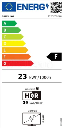 Photo de Ecran 27" Samsung Pro ViewFinity S7 S70D 4K Ultra HD (Noir)