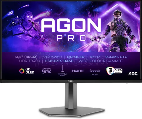 Photo de Ecran 32" AOC Agon Pro AG326UD OLED 4K Ultra HD 165Hz (Noir)