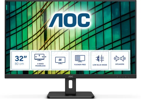 Photo de Ecran 32" AOC U32E2N 4K Ultra HD (Noir)