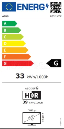 Photo de Ecran 32" Asus Rog Swift PG32UCDP OLED 480Hz (Noir)