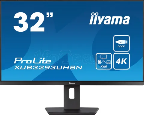 Photo de Ecran 32" Iiyama ProLite XUB3293UHSN-B5 4K Ultra HD (Noir)