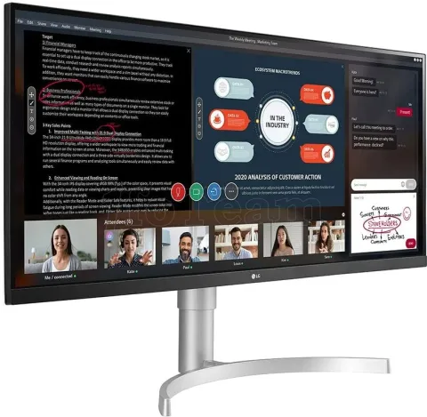 Photo de Ecran 34" LG 34WN650-W UWFHD (Noir/Gris)