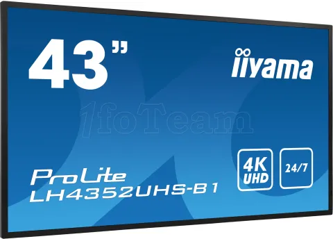 Photo de Ecran 43" Iiyama ProLite LH4352UHS-B1 4K Ultra HD (Noir)
