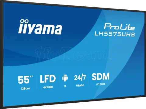 Photo de Ecran 55" Iiyama Prolite LH5575UHS-B2AG 4K Ultra HD (Noir)