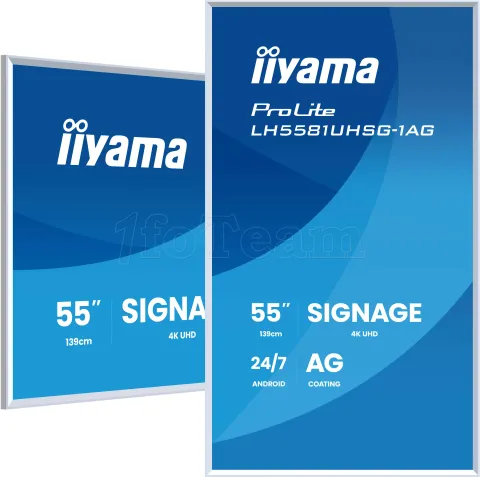 Photo de Ecran 55" Iiyama Prolite LH5581UHSG-1AG 4K Ultra HD (Blanc)