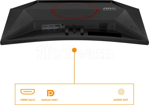 Photo de Ecran incurvé 24" AOC Gaming G4 C24G42E Full HD 180Hz (Noir)