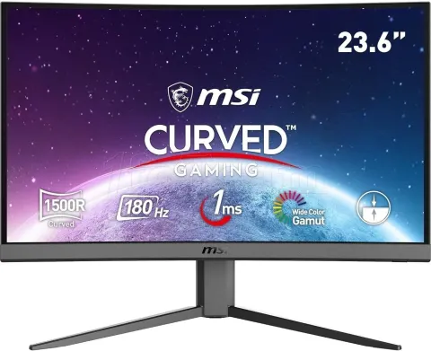 Photo de Ecran incurvé 24" MSI Gaming G24C4 E2 Full HD 180Hz (Noir)