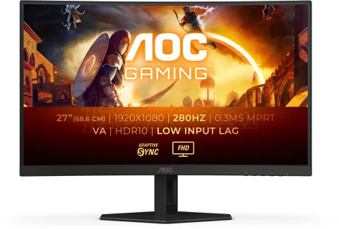 Photo de Ecran incurvé 27" AOC Gaming G4 C27G4ZXE Full HD 280Hz (Noir)