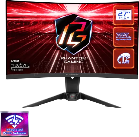 Photo de Ecran incurvé 27" ASRock Phantom Gaming PG27Q15R2A Quad HD (Noir) 165Hz