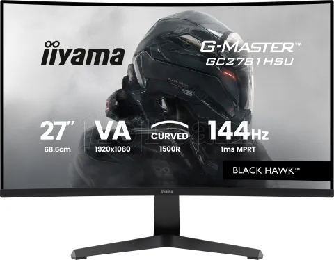 Photo de Ecran incurvé 27" Iiyama G-Master Black Hawk GC2781HSU-B1 Full HD 144Hz (Noir)
