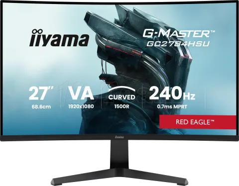 Photo de Ecran incurvé 27" Iiyama G-Master Red Eagle GC2784HSU-B1 Full HD 240Hz (Noir)