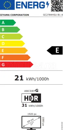 Photo de Ecran incurvé 27" Iiyama G-Master Red Eagle GC2784HSU-B1 Full HD 240Hz (Noir)
