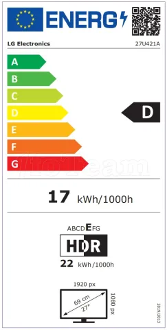 Photo de Ecran incurvé 27" LG 27U421A-B Full HD 100Hz (Noir)