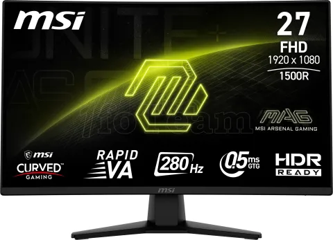 Photo de Ecran incurvé 27" MSI Mag 274CXF Full HD 280Hz (Noir)