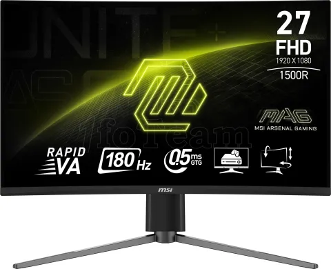 Photo de Ecran incurvé 27" MSI MAG 27C6PF Full HD 180Hz (Noir)