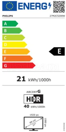 Photo de Ecran incurvé 27" Philips Evnia 27M2C5200W/00 Full HD 280Hz (Noir)