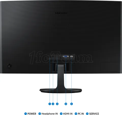 Photo de Ecran incurvé 27" Samsung Essential S3 S36GD Full HD 100Hz (Noir)