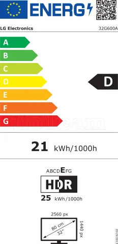 Photo de Ecran incurvé 32" LG UltraGear 32G600A-B Quad HD 180Hz (Noir)