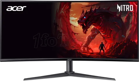 Photo de Ecran incurvé 34" Acer Nitro XZ340CUR UWQHD 200Hz (Noir/Rouge)