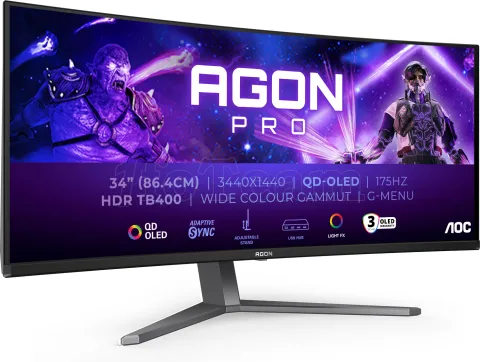 Photo de Ecran incurvé 34" AOC Agon Pro AG346UCD OLED Wide Quad HD 175Hz (Noir)