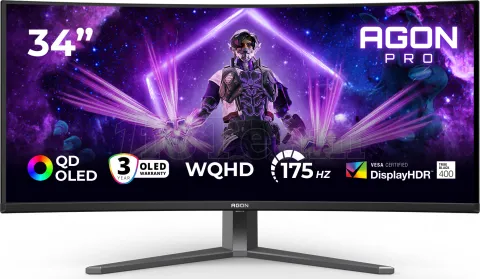 Photo de Ecran incurvé 34" AOC Agon Pro AG346UCD OLED Wide Quad HD 175Hz (Noir)