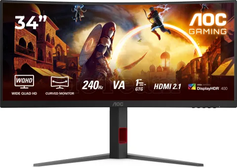 Photo de Ecran incurvé 34" AOC Gaming CU34G4Z UWQHD 240Hz (Noir)