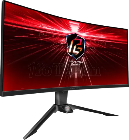 Photo de Ecran incurvé 34" ASRock Phantom Gaming PG34WQ15R2B UWQHD (Noir) 165Hz