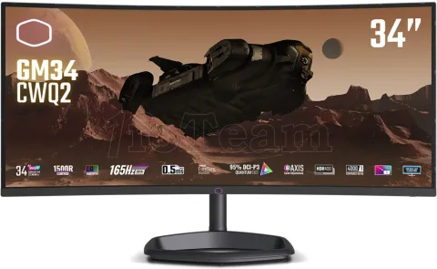 Photo de Ecran incurvé 34" Cooler Master GM34-CWQ2 UWQHD 165Hz (Noir)