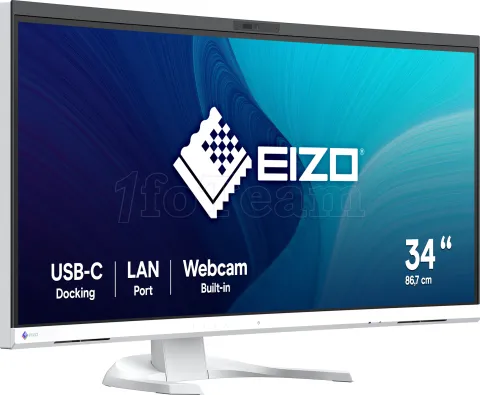 Photo de Ecran incurvé 34" Eizo FlexScan EV3450XC UWQHD (Blanc)