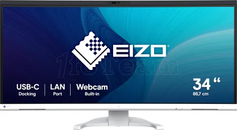 Photo de Ecran incurvé 34" Eizo FlexScan EV3450XC UWQHD (Blanc)