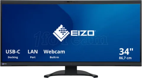Photo de Ecran incurvé 34" Eizo FlexScan EV3450XC UWQHD (Noir) 60Hz