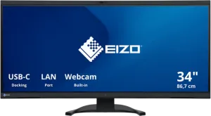 Photo de Ecran incurvé 34" Eizo FlexScan EV3450XC UWQHD (Noir) 60Hz