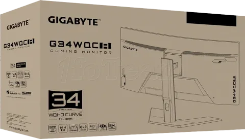 Photo de Ecran incurvé 34" Gigabyte G34WQC A UWQHD 144Hz (Noir)
