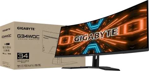 Photo de Ecran incurvé 34" Gigabyte G34WQC UWQHD 144Hz (Noir)