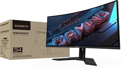 Photo de Ecran incurvé 34" Gigabyte G34WQCP UWQHD 180Hz (Noir)