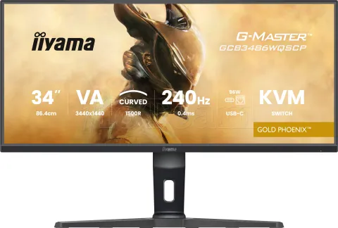 Photo de Ecran incurvé 34" Iiyama G-Master Gold Phoenix GCB3486WQSCP-B1 UWQHD 240Hz (Noir)