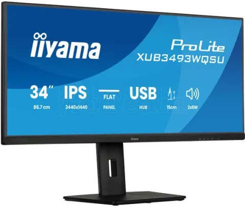 Photo de Ecran incurvé 34" Iiyama ProLite XUB3493WQSU-B6 UWQHD 120Hz (Noir)
