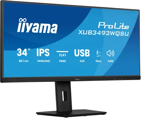 Photo de Ecran incurvé 34" Iiyama ProLite XUB3493WQSU-B6 UWQHD 120Hz (Noir)