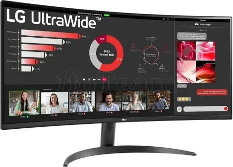 Photo de Ecran incurvé 34" LG UltraWide 34WR50QK-B UWQHD 100Hz (Noir)