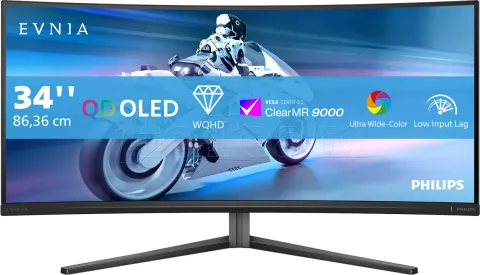 Photo de Ecran incurvé 34" Philips Evnia 34M2C6500 OLED WQHD 100Hz (Noir)