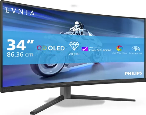 Photo de Ecran incurvé 34" Philips Evnia 34M2C6500 OLED WQHD 175Hz (Noir)