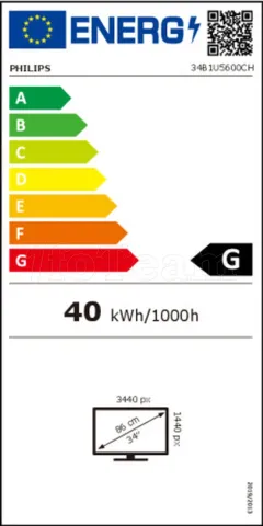 Photo de Ecran incurvé 34" Philips P-Line 34B1U5600CH UWQHD (Noir)